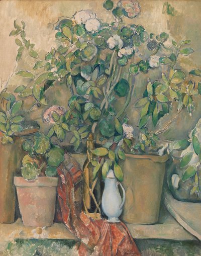Terrakottatöpfe und Blumen von Paul Cézanne